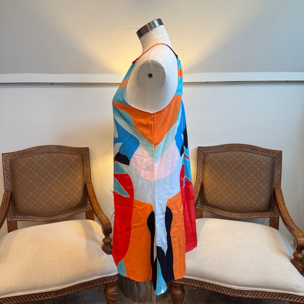Colorful Abstract Women's Slip Dress - Picture 2 of 8